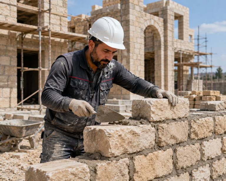 مقاول بناء حجر الشقة